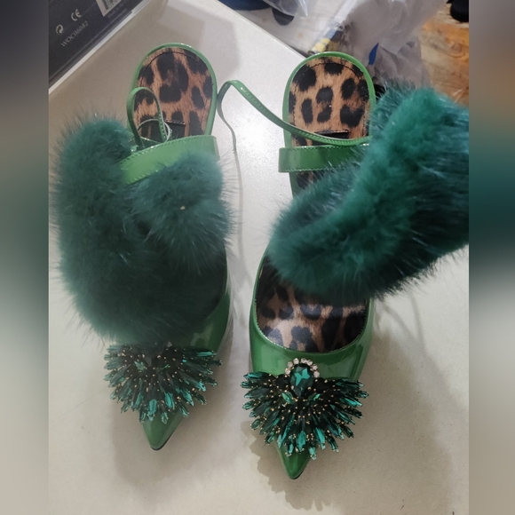 Philipp Plein Broche Slingback Jewel Heels 36 Size 6 - Picture 10 of 11